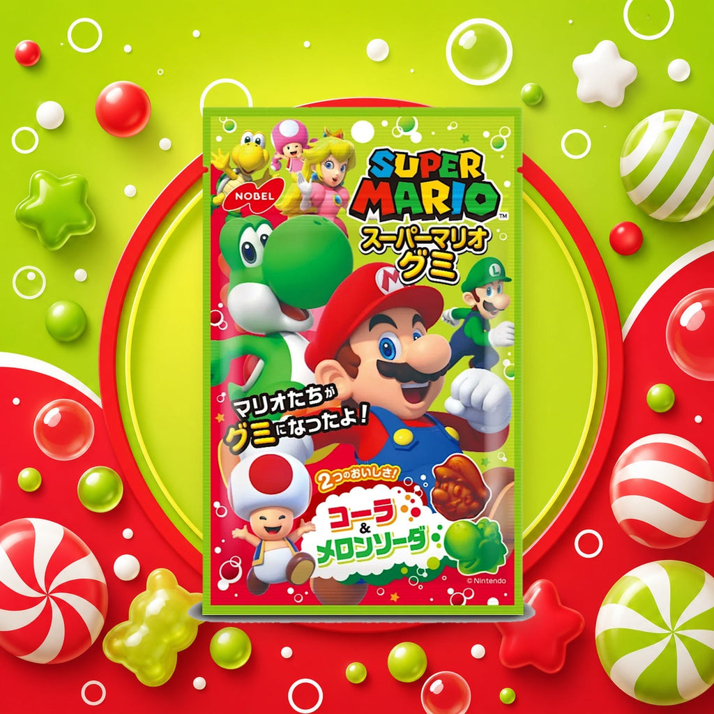 Super Mario Gummy Cola & Melon Soda